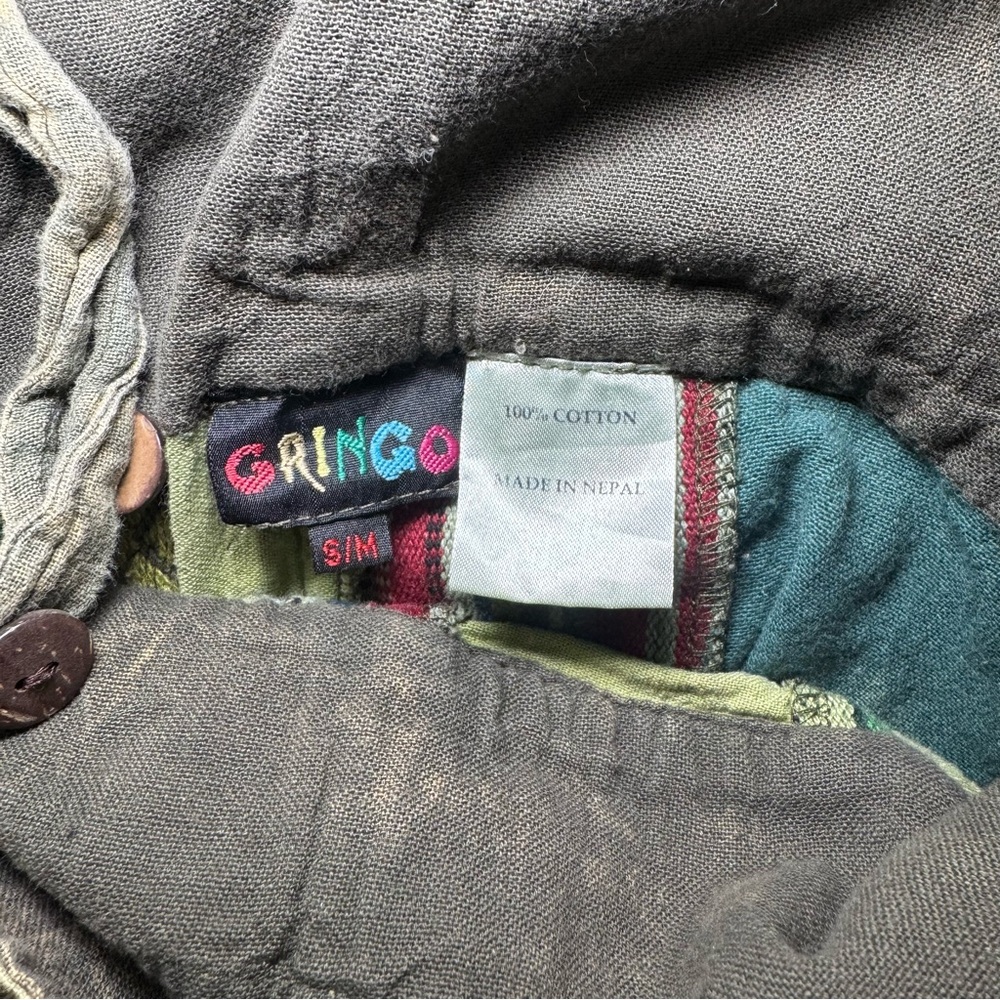 Gringo Patchwork Boho Overalls Small Festival Hip… - image 5